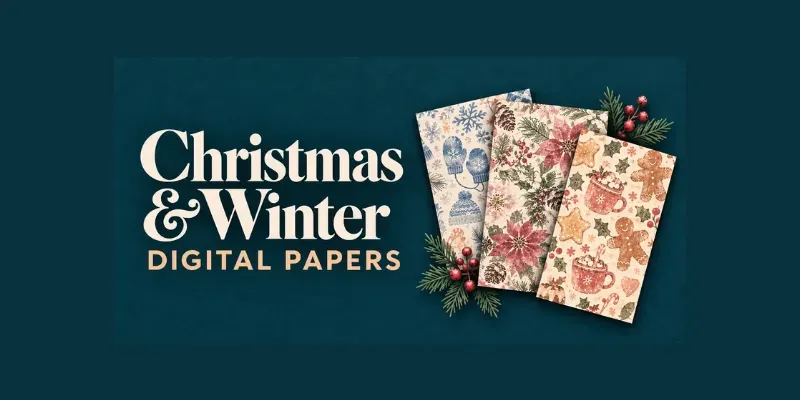 Christmas Winter Digital Papers