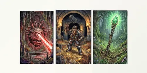 Fantasy Ink Watercolor Illustration Art generated by gemini-image