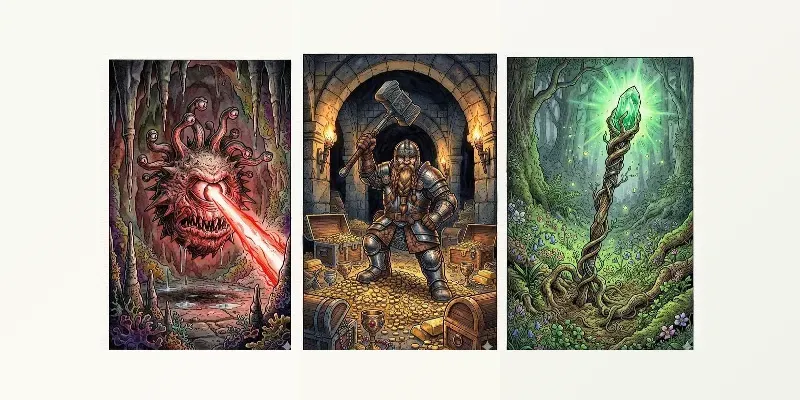 Fantasy Ink Watercolor Illustration Art generated by undefined