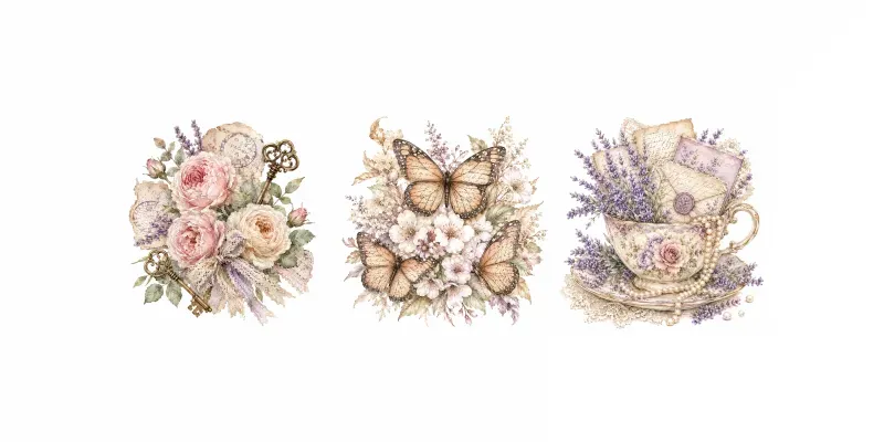 Vintage Shabby Chic Watercolor Creators generated by undefined