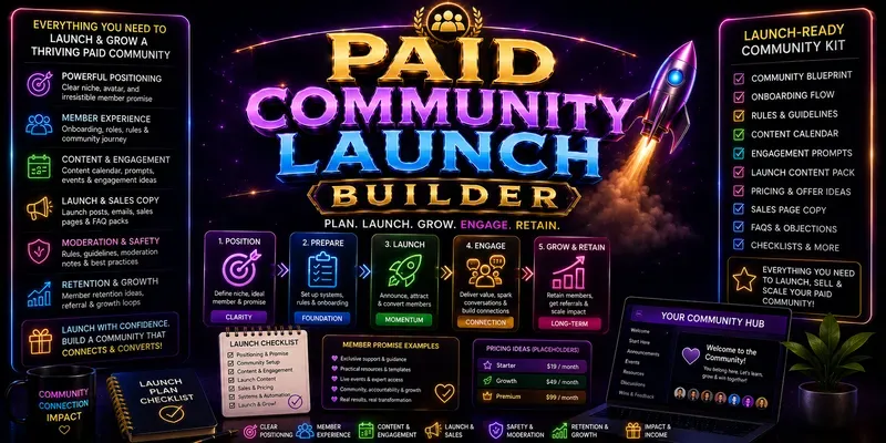 Paid Community Launch Builder generated by undefined