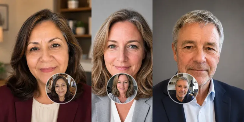 LinkedIn Profile Photos From Selfies generated by undefined