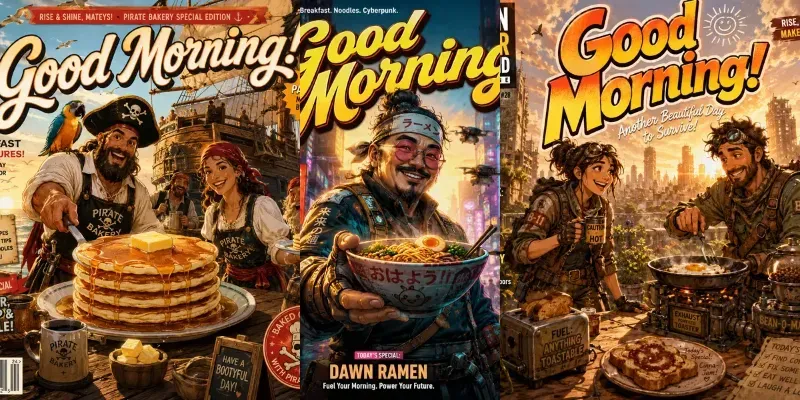 Retro Sunrise Cartoon Covers Packs generated by undefined