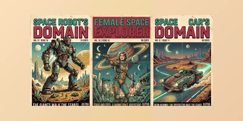 Retro Scifi Comic Posters