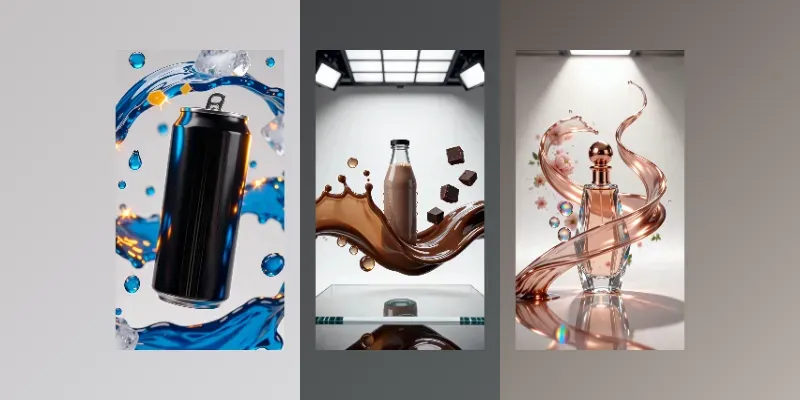 Luxury Liquid Splash Videos generated by undefined