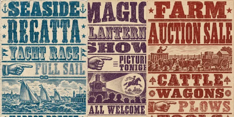 Vintage Wood Type Poster Prints generated by undefined