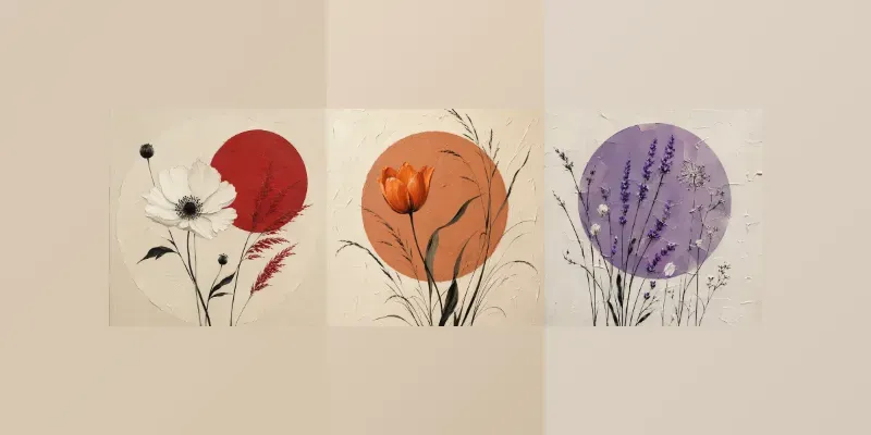 Minimalist Floral Canvases generated by undefined