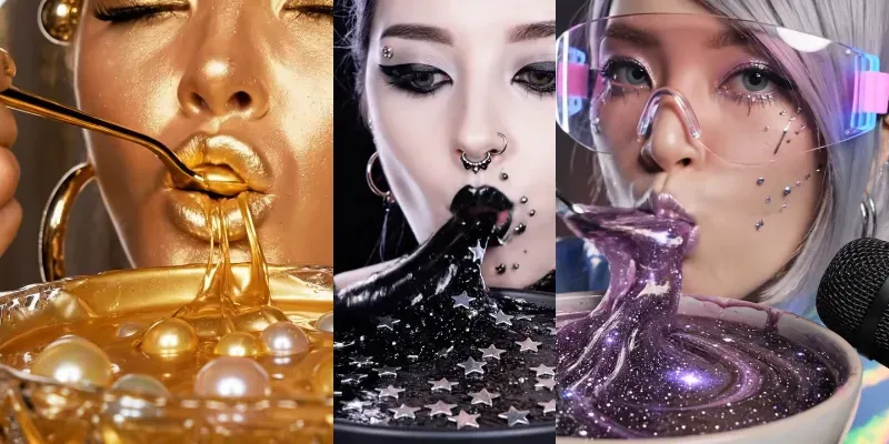 Viral ASMR Slime Mukbang Videos generated by undefined