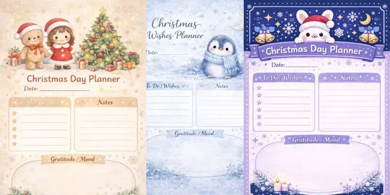 Christmas Themed Planners generated by undefined