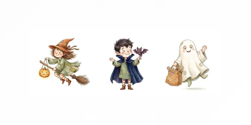 Cute Halloween Storybook Characters generated by undefined