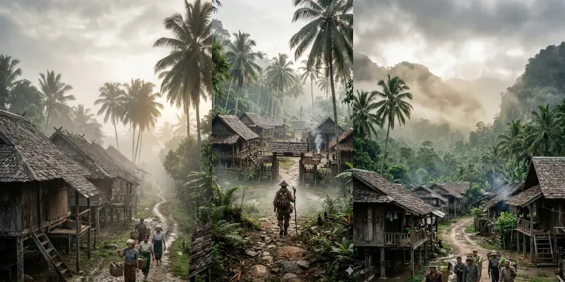 Cinematic Nostalgic Rural Landscapes generated by undefined