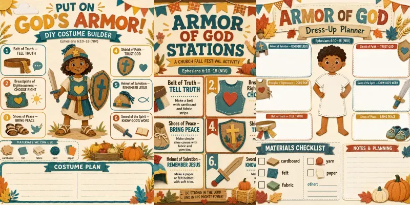 Kids Armor Of God Printables generated by undefined