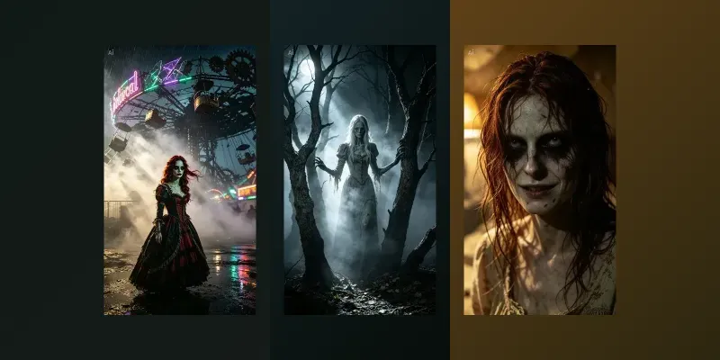 Cinematic Horror Women generated by undefined