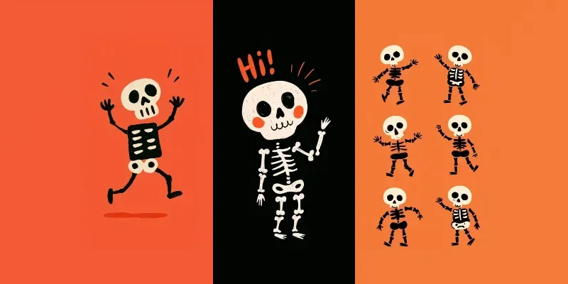 Cute Skeleton Poses