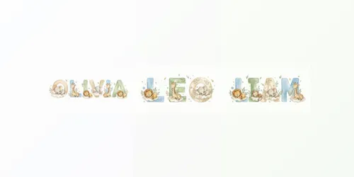 Custom Baby Name Watercolor Safaris generated by gemini-image