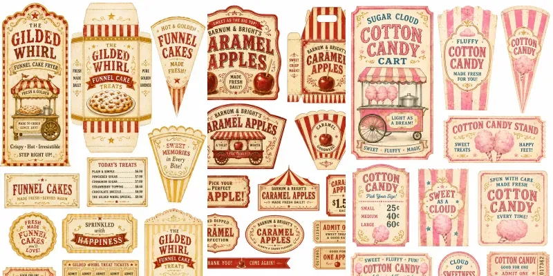 Circus Concession Stand Ephemera generated by undefined