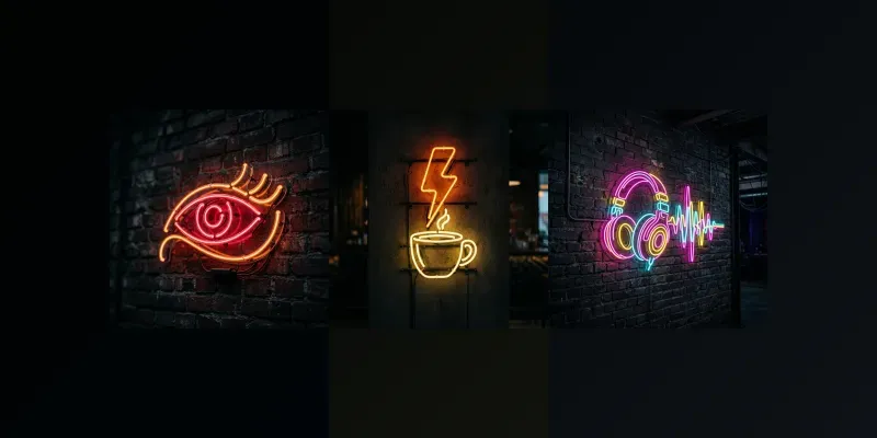 Neon Sign Logo Mockup Generator