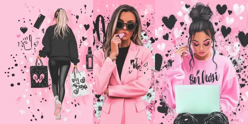 Girl Boss Aesthetic Collages generated by undefined