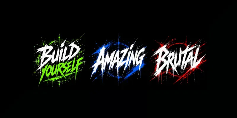 Cyberpunk Brush Typography generated by undefined