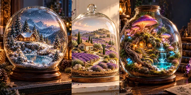 Glass Terrarium World Visuals