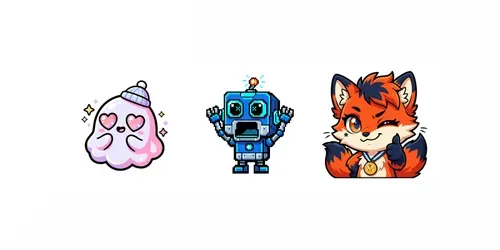 Twitch Emote Chibis generated by gemini-image