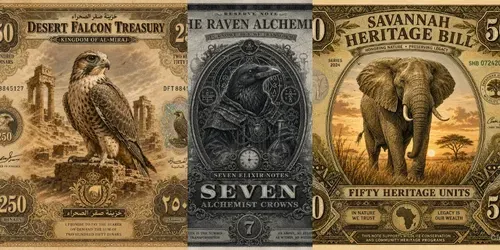 Vintage Wildlife Currency Collections generated by chatgpt-image