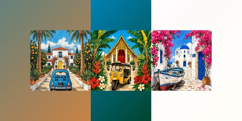Brightly Colored Summer Illustrations generated by undefined