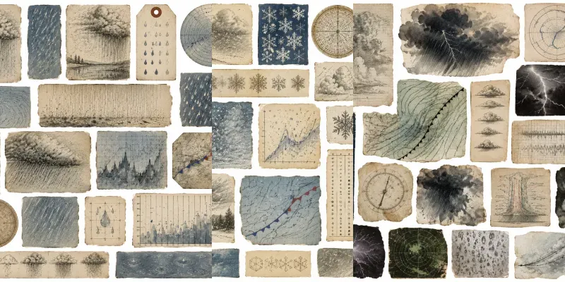Junk Journal Meteorology Ephemera generated by undefined