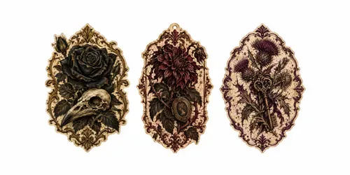 Gothic Dark Botanical Clipart Kits generated by chatgpt-image