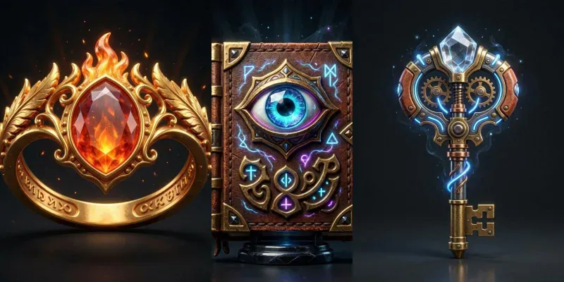 3d Fantasy Rpg Magic Items generated by undefined