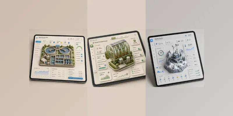 3D Claymorphic Tablet UI Sets generated by undefined