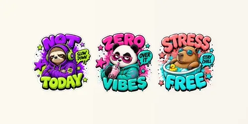 Graffiti Streetwear Mascot Stickers generated by chatgpt-image