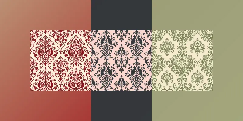 Vintage Damask Seamless Patterns generated by undefined