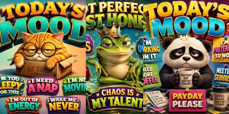 Funny Mood Poster Creators generated by undefined