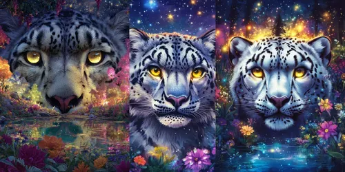 Snow Leopards generated by midjourney