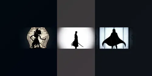 Shadow Cut Wayang Anime Silhouettes generated by gemini-image