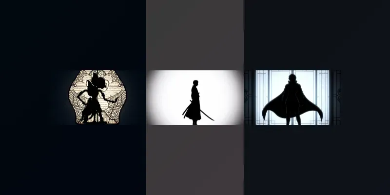 Shadow Cut Wayang Anime Silhouettes
