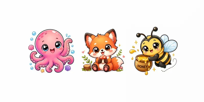 Kawaii Sticker Prompt Collection generated by undefined