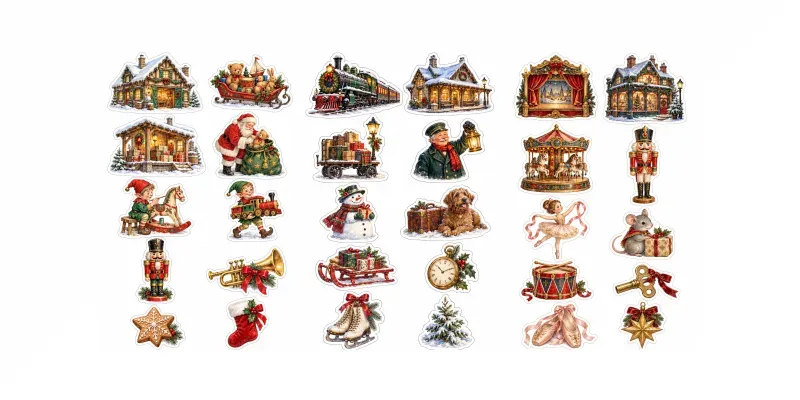 Cozy Christmas Storybook Stickers