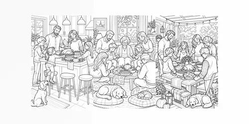 Thanksgiving Family Prayer Colorings generated by chatgpt-image
