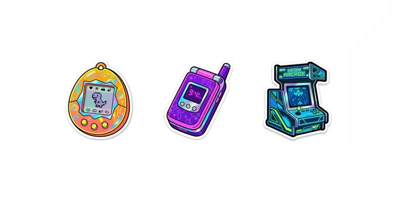 Retro Holographic Stickers generated by undefined