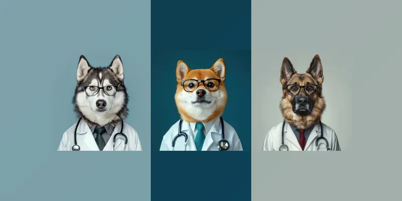Photorealistic Doctor Animal Portraits generated by undefined