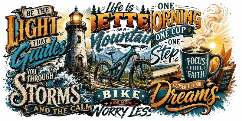 Motivational Graphic Quotes Art generated by undefined