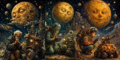 Surreal Cosmic Character Art generated by chatgpt-image