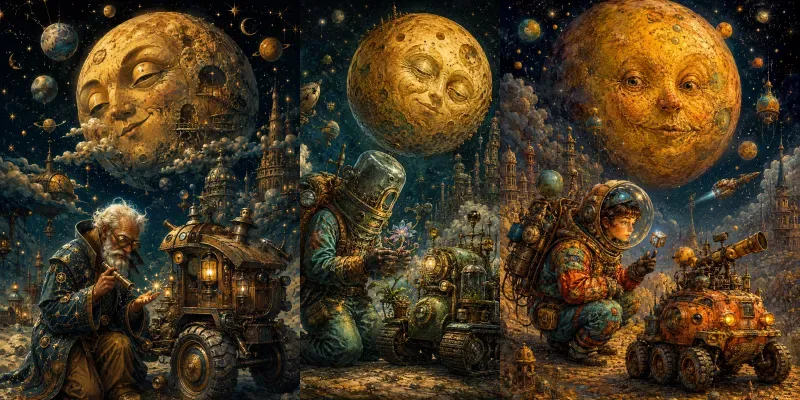 Surreal Cosmic Character Art generated by undefined