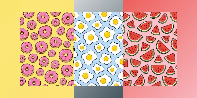 Funny Food Motif Patterns