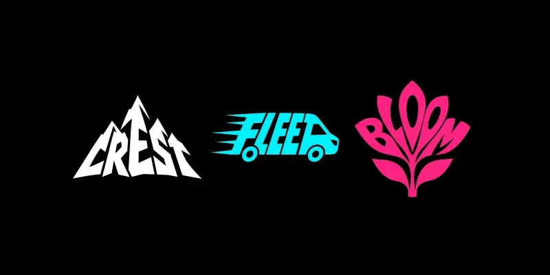 Typography Graphic Shape Vector Logo Art generated by undefined