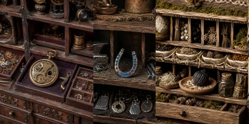 Fantasy Shop Shelf Prop Photo Builders generated by undefined
