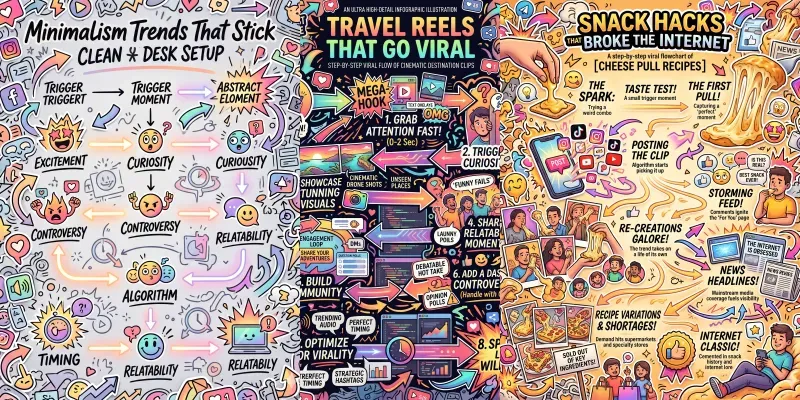 Eye Catching Viral Flow Infographics generated by undefined