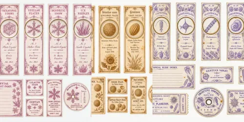 Microscope Slide Label Ephemera generated by chatgpt-image